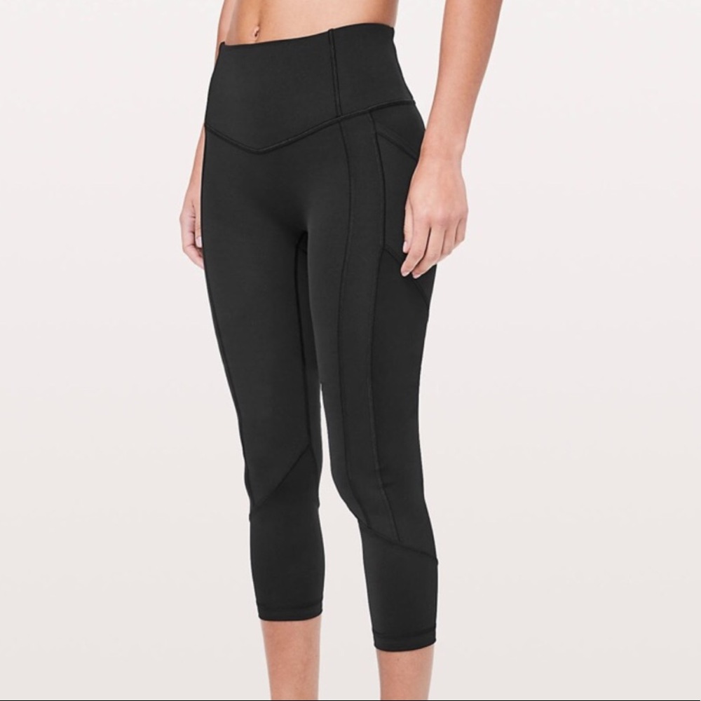 Lululemon all the right places black crop 23”